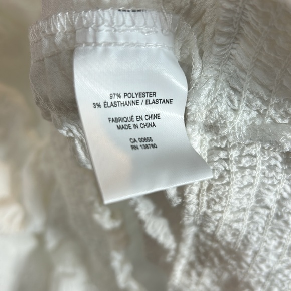 Reitman's Plus Size 3X Stretchy White Blouse Puffy Comfortable Women's Business - Picture 5 of 7
